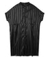 Stand Collar Silky Drape Dress